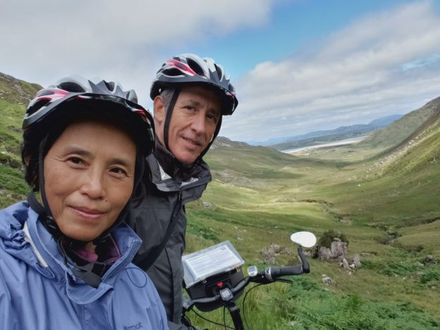 Cycling down Granny Valley, Ardara, County Donegal, Ireland, with Ireland by Bike.