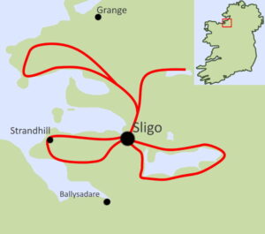 Single Centre Bike Tour Outline Map